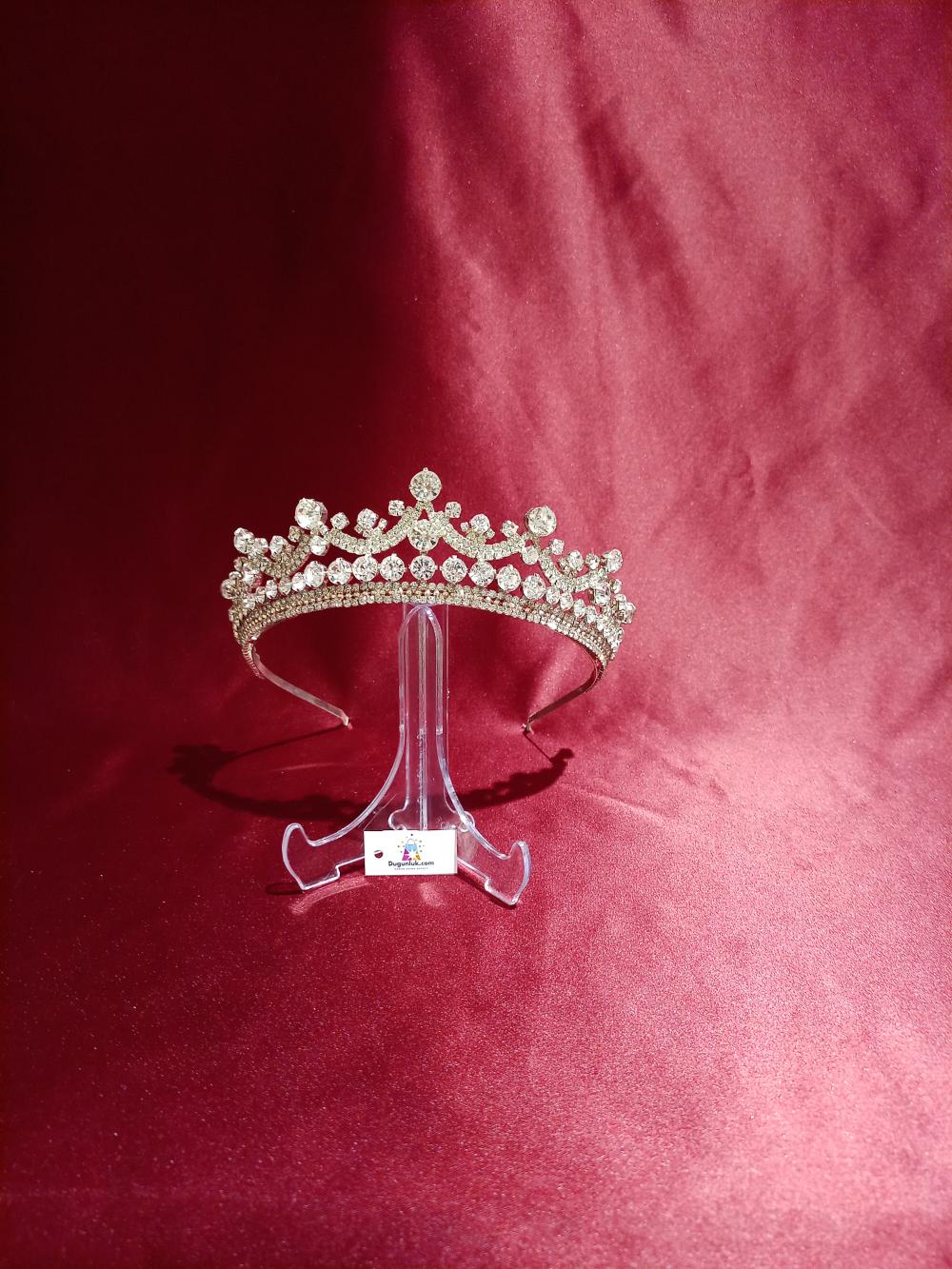 Kristal Taşlı Prenses Model Gelin Tacı 