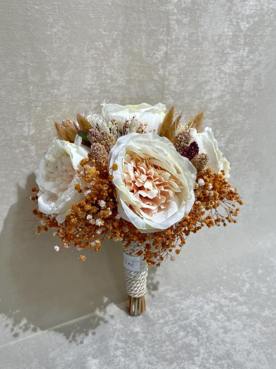 Pembe Turuncu Cipsolardan Oluşan Gelin Buketi